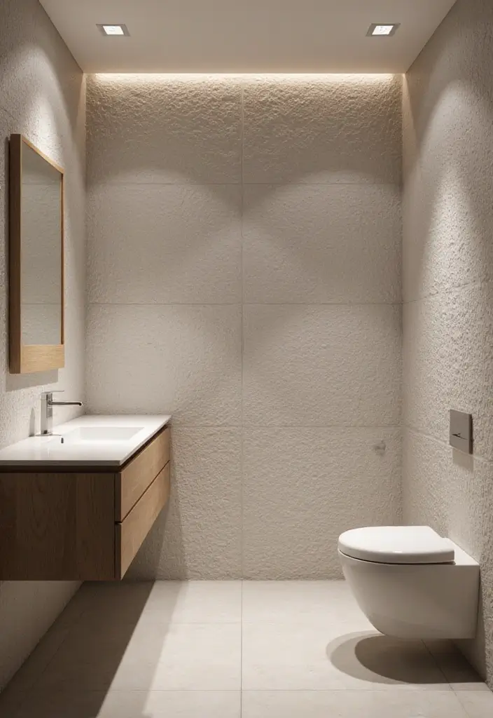 25 Modern Bathroom Ideas That Redefine Minimal and Sophisticated Design 69 25 Modern Bathroom Ideas That Redefine Minimal and Sophisticated Design - 11. Textured Walls