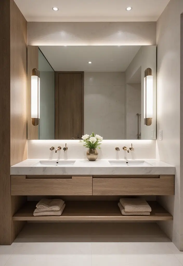 25 Modern Bathroom Ideas That Redefine Minimal and Sophisticated Design 34 25 Modern Bathroom Ideas That Redefine Minimal and Sophisticated Design - 6. Statement Mirrors