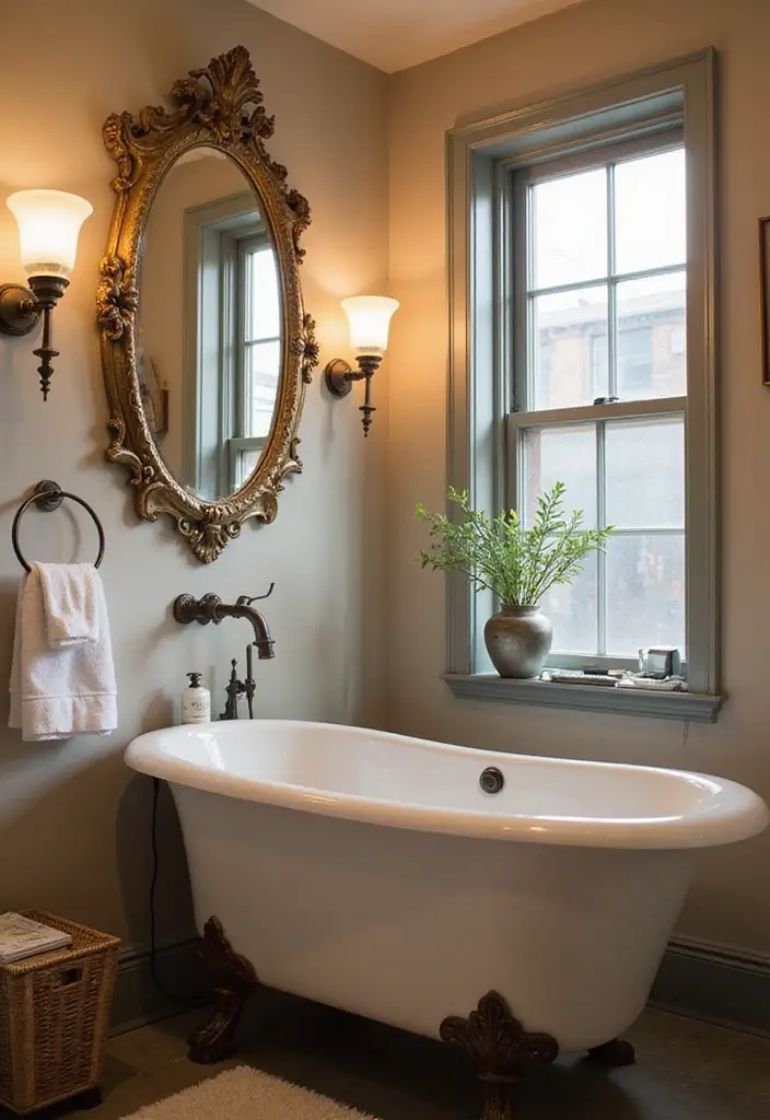 25 Modern Bathroom Ideas That Redefine Minimal and Sophisticated Design 55 25 Modern Bathroom Ideas That Redefine Minimal and Sophisticated Design - 9. Vintage Accents