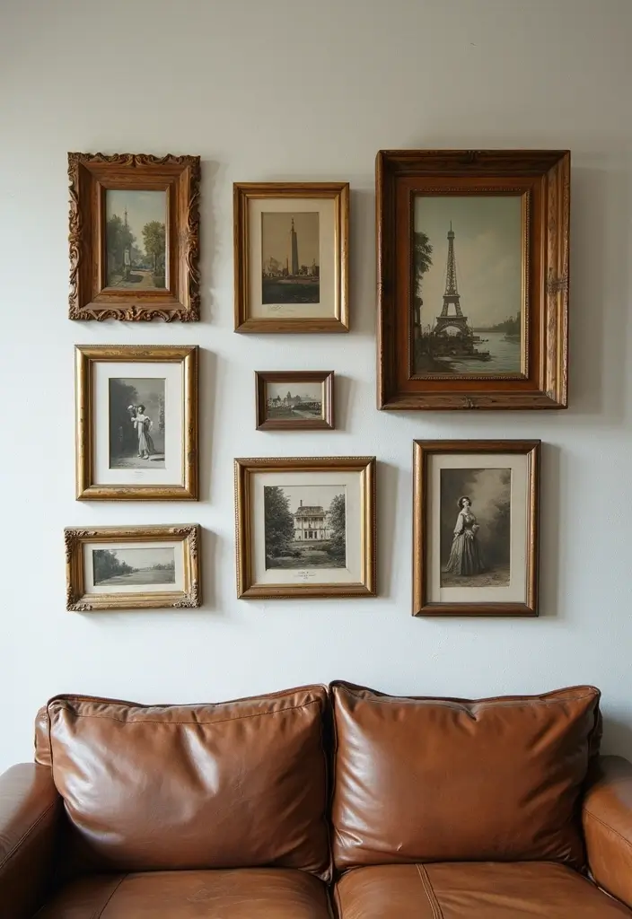 25 Picture Wall Ideas That Instantly Turn Blank Walls Into Art 64 25 Picture Wall Ideas That Instantly Turn Blank Walls Into Art - 10. Vintage Frames and Artwork