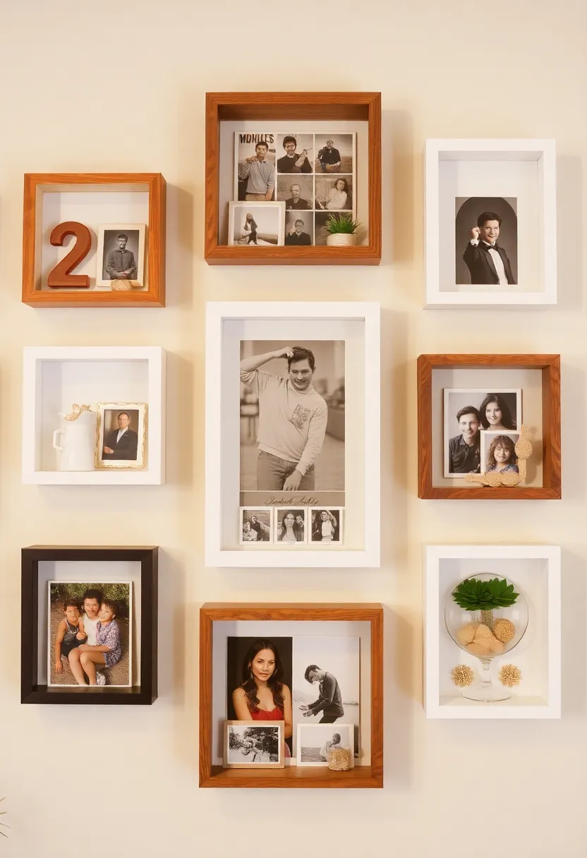 25 Picture Wall Ideas That Instantly Turn Blank Walls Into Art 162 25 Picture Wall Ideas That Instantly Turn Blank Walls Into Art - 24. Artistic Shadow Boxes