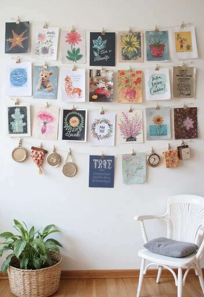 25 Picture Wall Ideas That Instantly Turn Blank Walls Into Art 50 25 Picture Wall Ideas That Instantly Turn Blank Walls Into Art - 8. Art Swap Wall