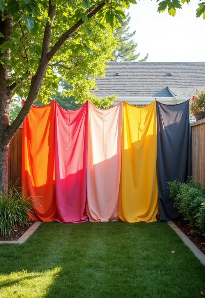 25 Privacy Wall Ideas to Create a Peaceful Backyard Oasis 54 25 Privacy Wall Ideas to Create a Peaceful Backyard Oasis - 10. DIY Fabric Screens