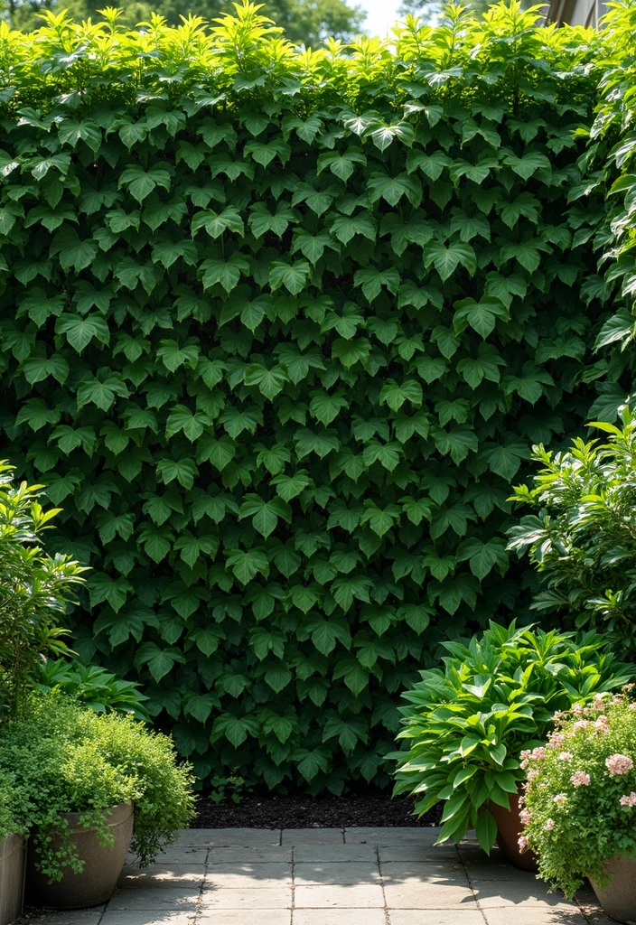 25 Privacy Wall Ideas to Create a Peaceful Backyard Oasis 16 25 Privacy Wall Ideas to Create a Peaceful Backyard Oasis - 4. Green Wall with Climbing Plants