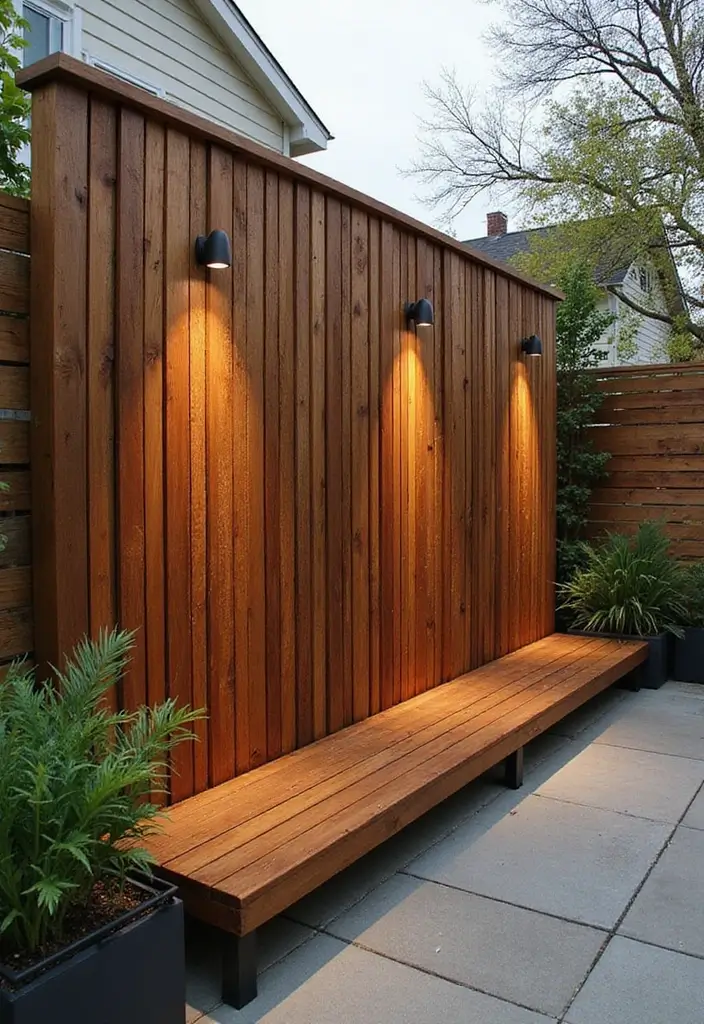 25 Privacy Wall Ideas to Create a Peaceful Backyard Oasis 33 25 Privacy Wall Ideas to Create a Peaceful Backyard Oasis - 7. Vertical Wooden Slats