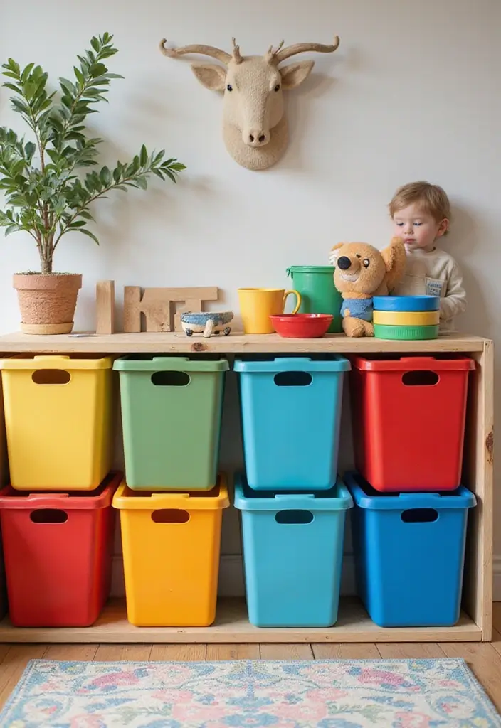 25 Room Storage Ideas That Instantly Make Life Easier 146 25 Room Storage Ideas That Instantly Make Life Easier - 22. Color-Coded Storage