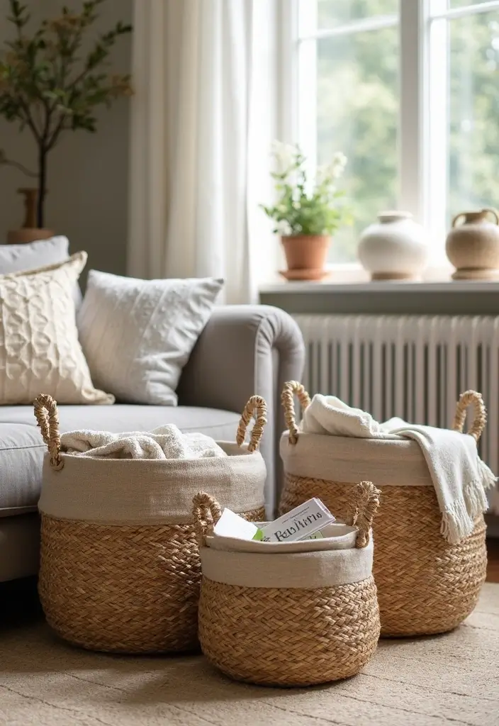 25 Room Storage Ideas That Instantly Make Life Easier 29 25 Room Storage Ideas That Instantly Make Life Easier - 5. Decorative Baskets