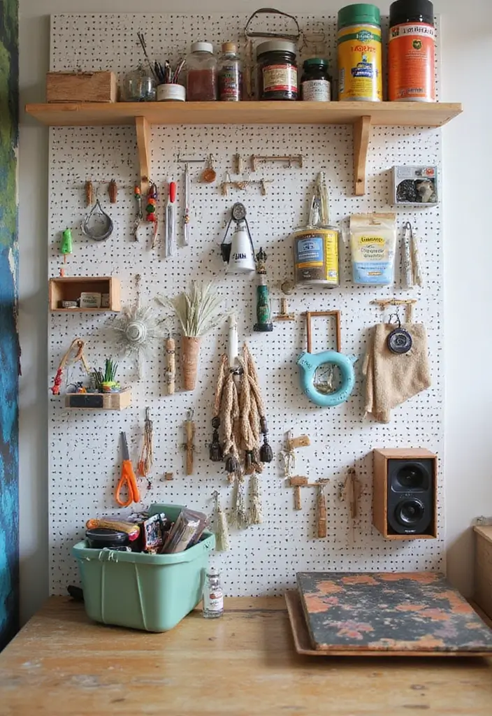 25 Room Storage Ideas That Instantly Make Life Easier 36 25 Room Storage Ideas That Instantly Make Life Easier - 6. Pegboard Wall Systems