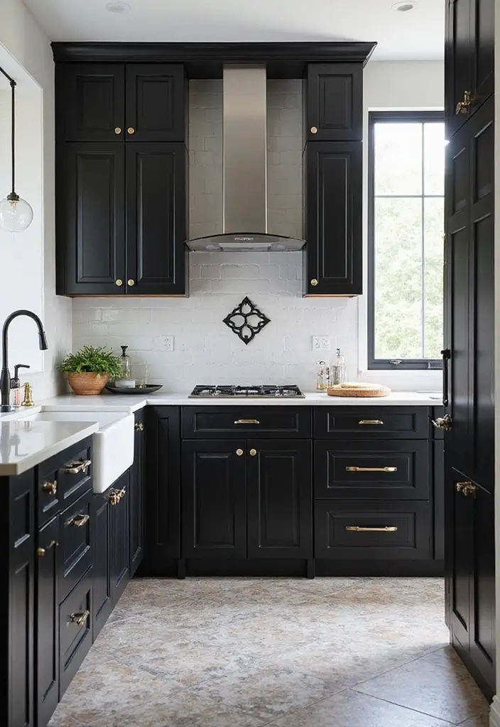 25 Sims 4 Kitchen Ideas to Inspire Real Life Designs - 11. Bold Black and White