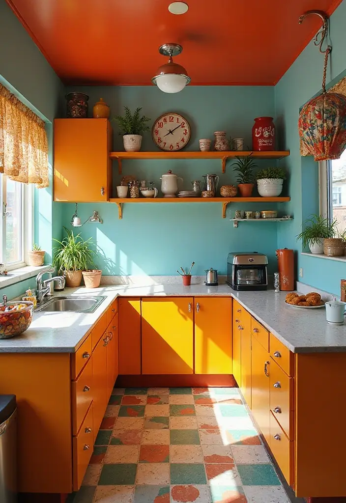 25 Sims 4 Kitchen Ideas to Inspire Real Life Designs - 17. Retro Chic