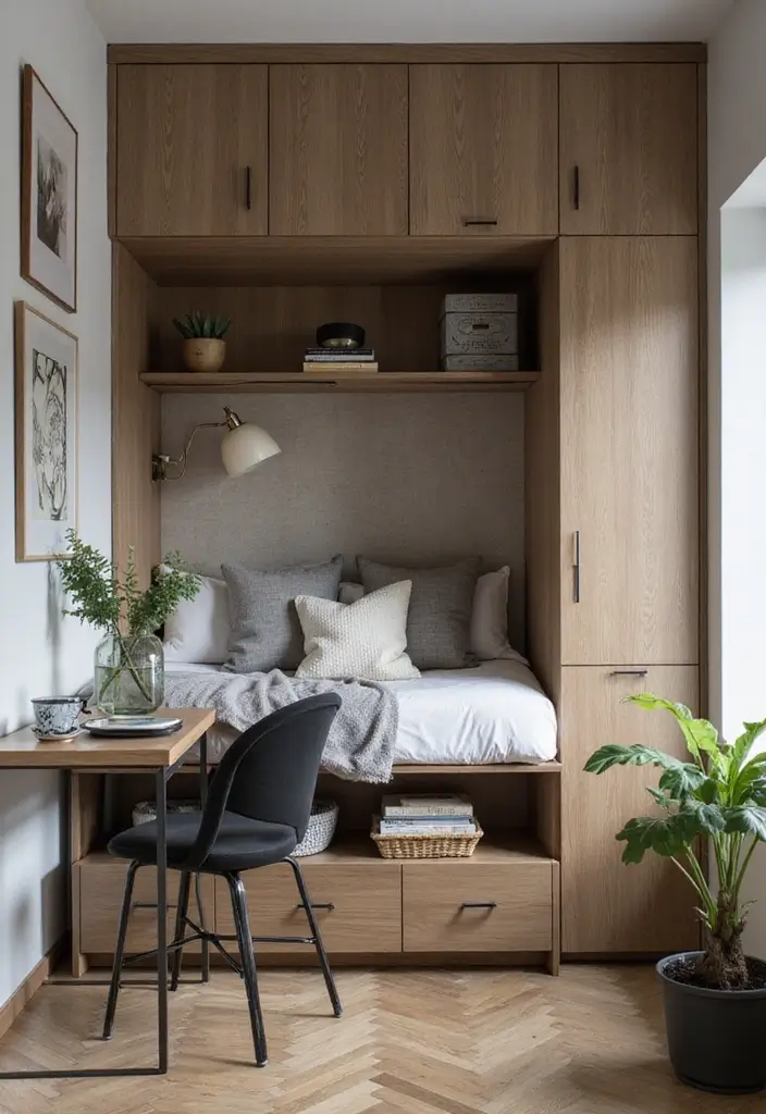 25 Small Bedroom Ideas for Men with a Sleek and Minimal Look 8 25 Small Bedroom Ideas for Men with a Sleek and Minimal Look - 2. Multi-Functional Furnishings