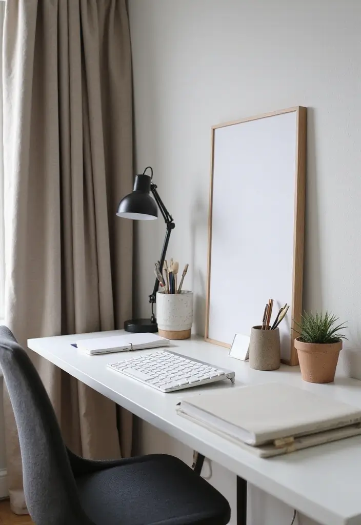 25 Small Bedroom Ideas for Men with a Sleek and Minimal Look 158 25 Small Bedroom Ideas for Men with a Sleek and Minimal Look - 24. Minimalist Desk Accessories