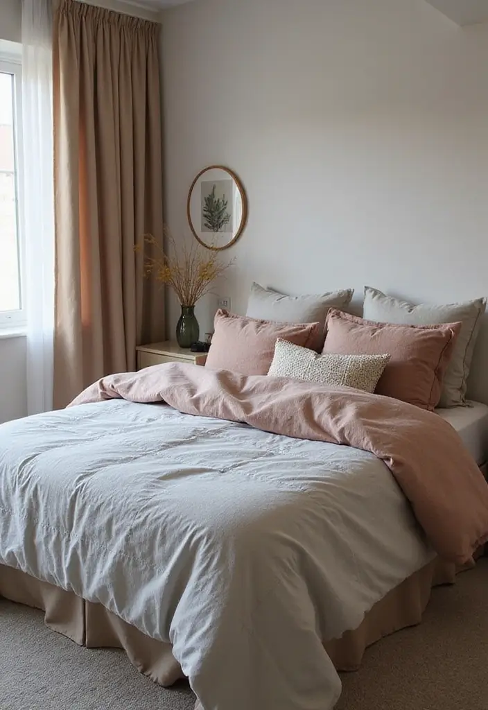 25 Small Bedroom Ideas for Men with a Sleek and Minimal Look 165 25 Small Bedroom Ideas for Men with a Sleek and Minimal Look - 25. Layered Bedding for Visual Appeal