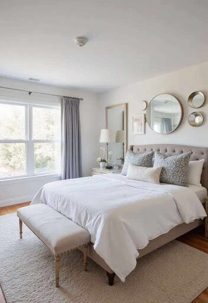 25 Small Guest Bedroom Ideas to Create a Cozy and Inviting Space 58 25 Small Guest Bedroom Ideas to Create a Cozy and Inviting Space - 12. Smart Use of Mirrors