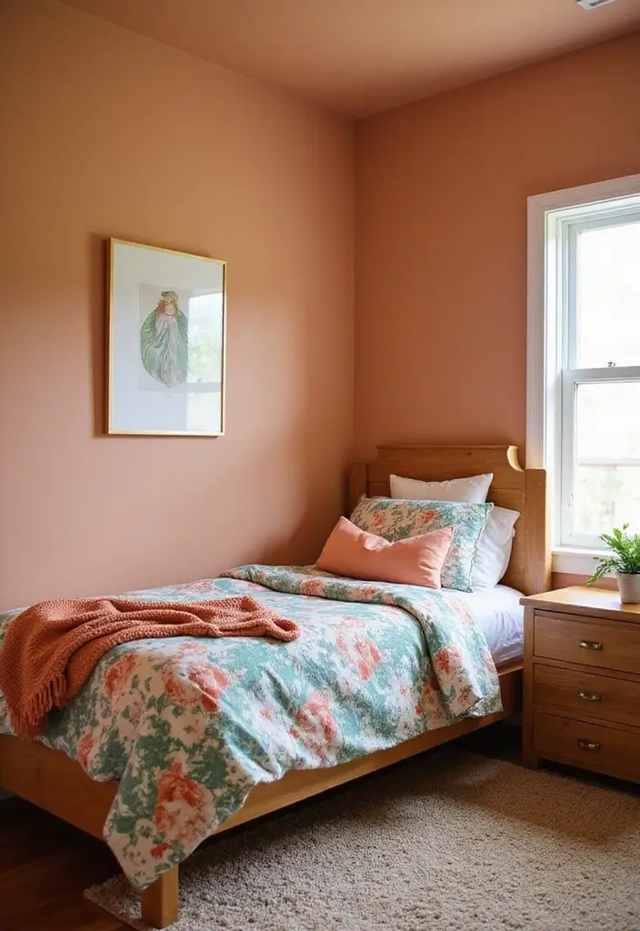 25 Small Guest Bedroom Ideas to Create a Cozy and Inviting Space 4 25 Small Guest Bedroom Ideas to Create a Cozy and Inviting Space - 2. Warm, Inviting Color Palettes