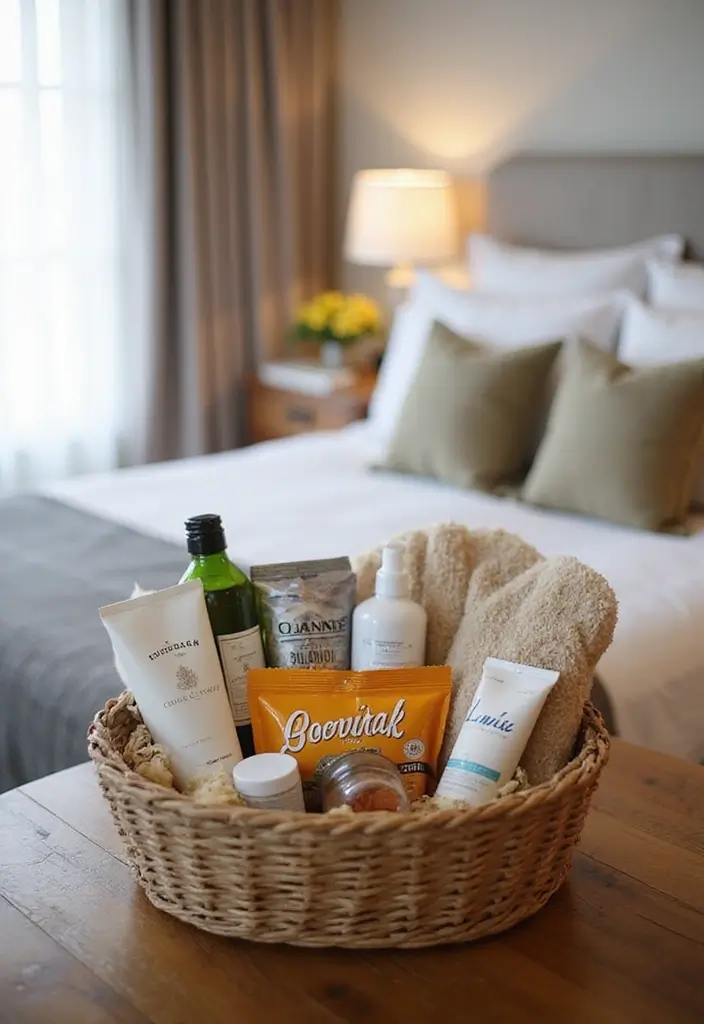 25 Small Guest Bedroom Ideas to Create a Cozy and Inviting Space 128 25 Small Guest Bedroom Ideas to Create a Cozy and Inviting Space - 24. Personalized Welcome Baskets