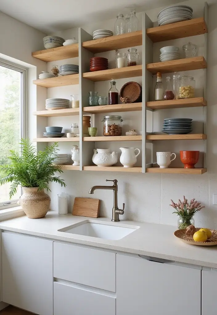 25 Small Kitchen Ideas That Make Tight Spaces Feel Bigger 1 25 Small Kitchen Ideas That Make Tight Spaces Feel Bigger - 1. Vertical Shelving Units