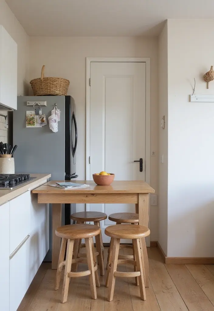 25 Small Kitchen Ideas That Make Tight Spaces Feel Bigger 76 25 Small Kitchen Ideas That Make Tight Spaces Feel Bigger - 12. Foldable Tables