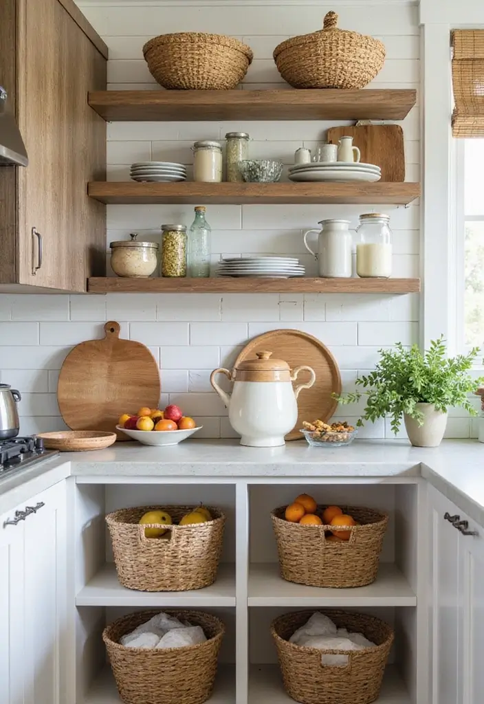 25 Small Kitchen Ideas That Make Tight Spaces Feel Bigger 83 25 Small Kitchen Ideas That Make Tight Spaces Feel Bigger - 13. Clever Baskets