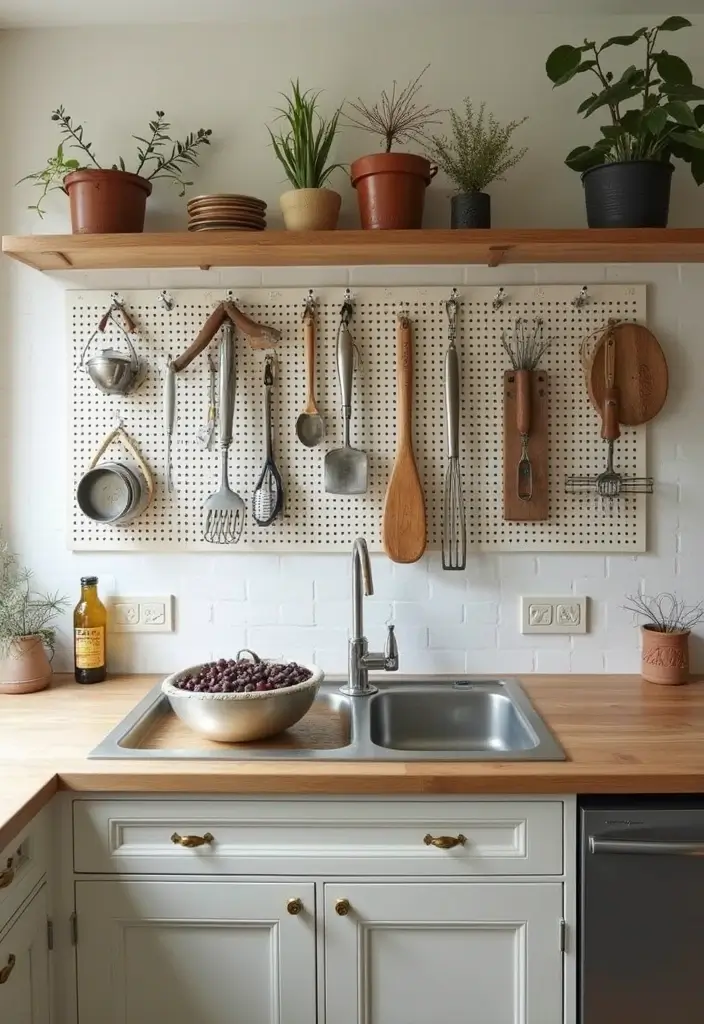 25 Small Kitchen Ideas That Make Tight Spaces Feel Bigger 104 25 Small Kitchen Ideas That Make Tight Spaces Feel Bigger - 16. Decorative Wall Storage