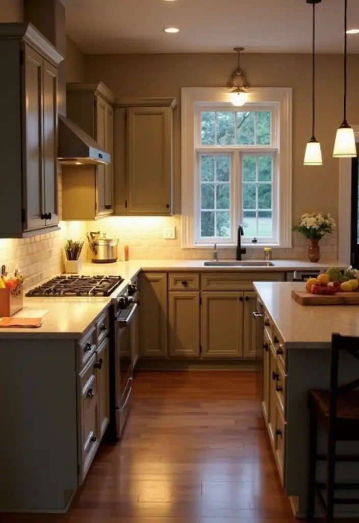 25 Small Kitchen Ideas That Make Tight Spaces Feel Bigger 156 25 Small Kitchen Ideas That Make Tight Spaces Feel Bigger - 24. Layered Lighting