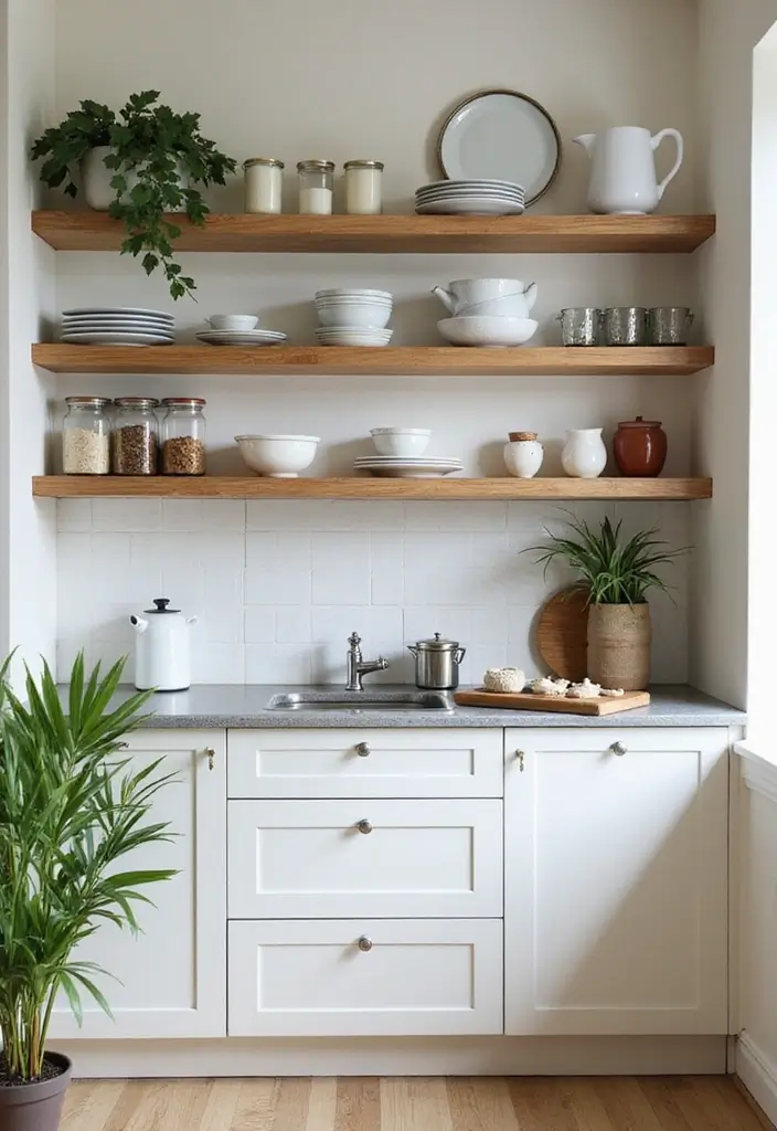 25 Small Modern Simple Kitchen Ideas for Everyday Living 1 25 Small Modern Simple Kitchen Ideas for Everyday Living - 1. Sleek Open Shelving