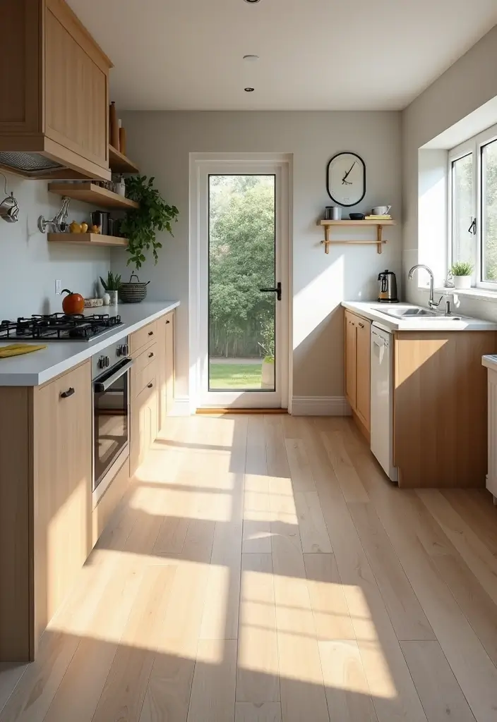 25 Small Modern Simple Kitchen Ideas for Everyday Living 77 25 Small Modern Simple Kitchen Ideas for Everyday Living - 13. Cohesive Flooring