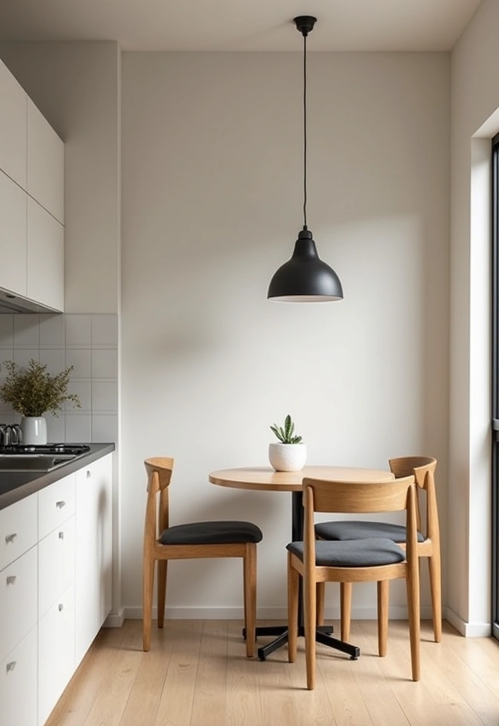 25 Small Modern Simple Kitchen Ideas for Everyday Living 82 25 Small Modern Simple Kitchen Ideas for Everyday Living - 14. Minimalist Dining Areas