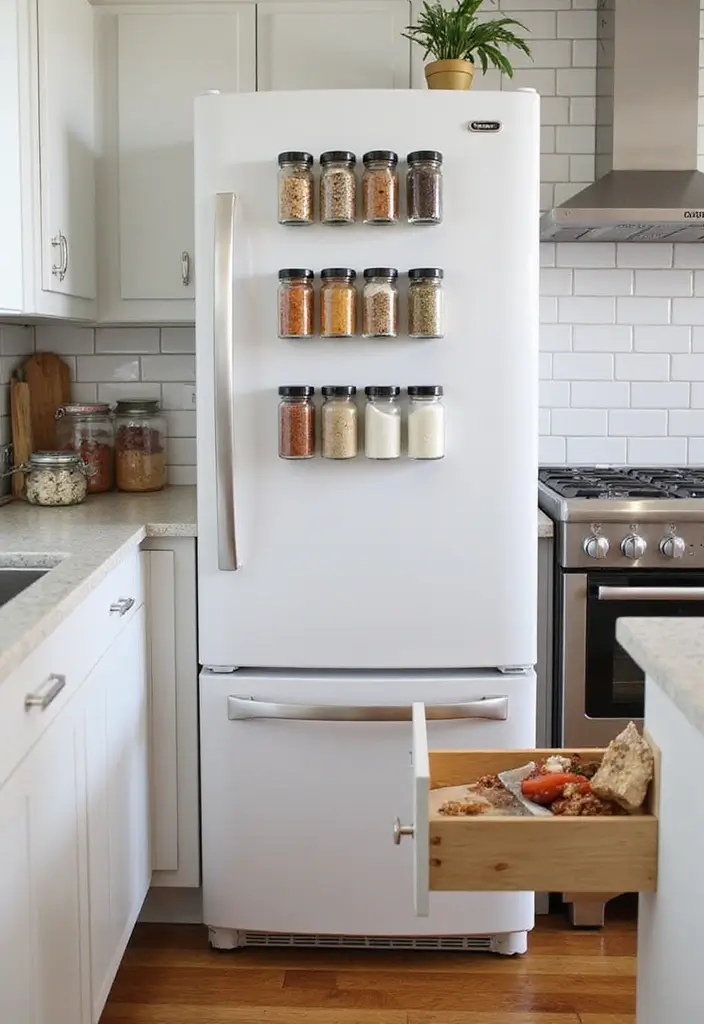 25 Small Modern Simple Kitchen Ideas for Everyday Living 135 25 Small Modern Simple Kitchen Ideas for Everyday Living - 23. Smart Spice Storage