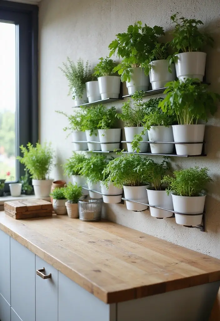 25 Small Modern Simple Kitchen Ideas for Everyday Living 43 25 Small Modern Simple Kitchen Ideas for Everyday Living - 7. Vertical Gardens