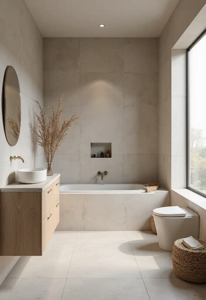 25 Stone Bathroom Ideas for a Spa Look That Feels Expensive 133 25 Stone Bathroom Ideas for a Spa Look That Feels Expensive - 23. Minimalist Stone Designs