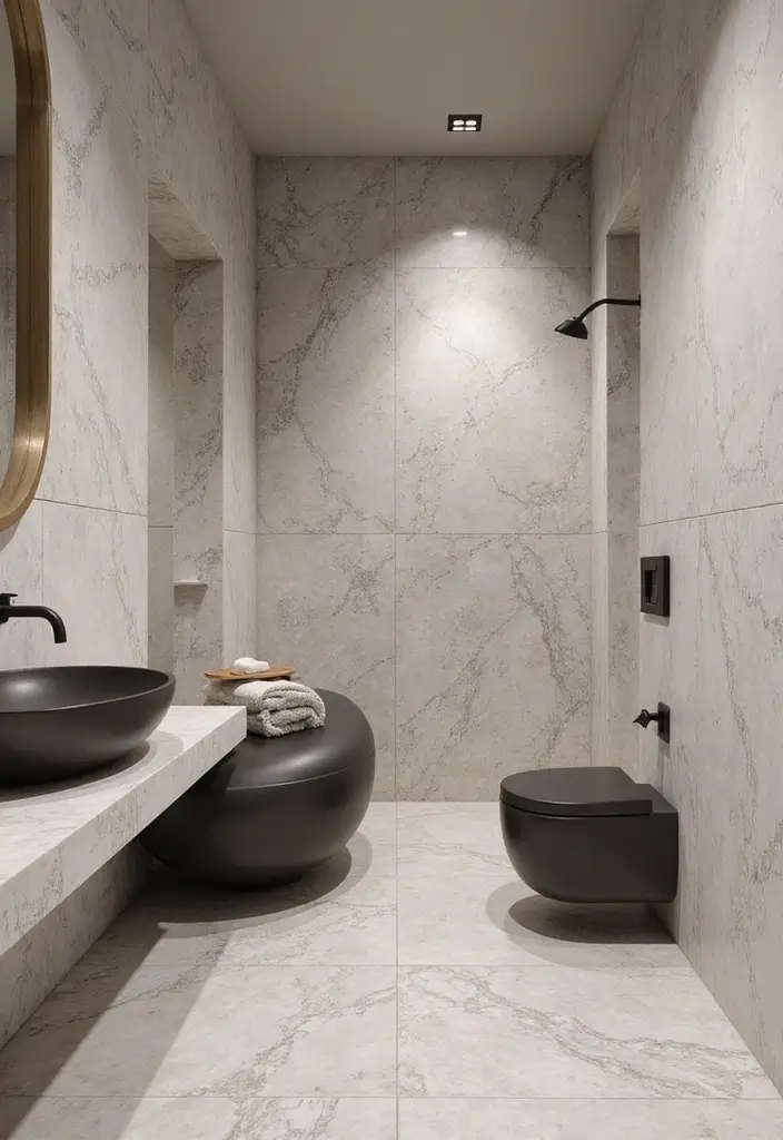 25 Stone Bathroom Ideas for a Spa Look That Feels Expensive 29 25 Stone Bathroom Ideas for a Spa Look That Feels Expensive - 5. Chic Limestone Details