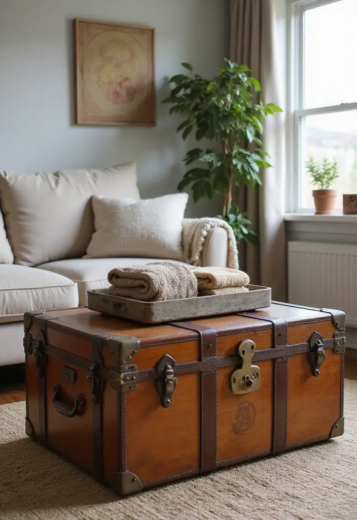 25 Tiny Home Storage Ideas to Maximize Every Inch of Space 113 25 Tiny Home Storage Ideas to Maximize Every Inch of Space - 21. Use Trunks as Coffee Tables