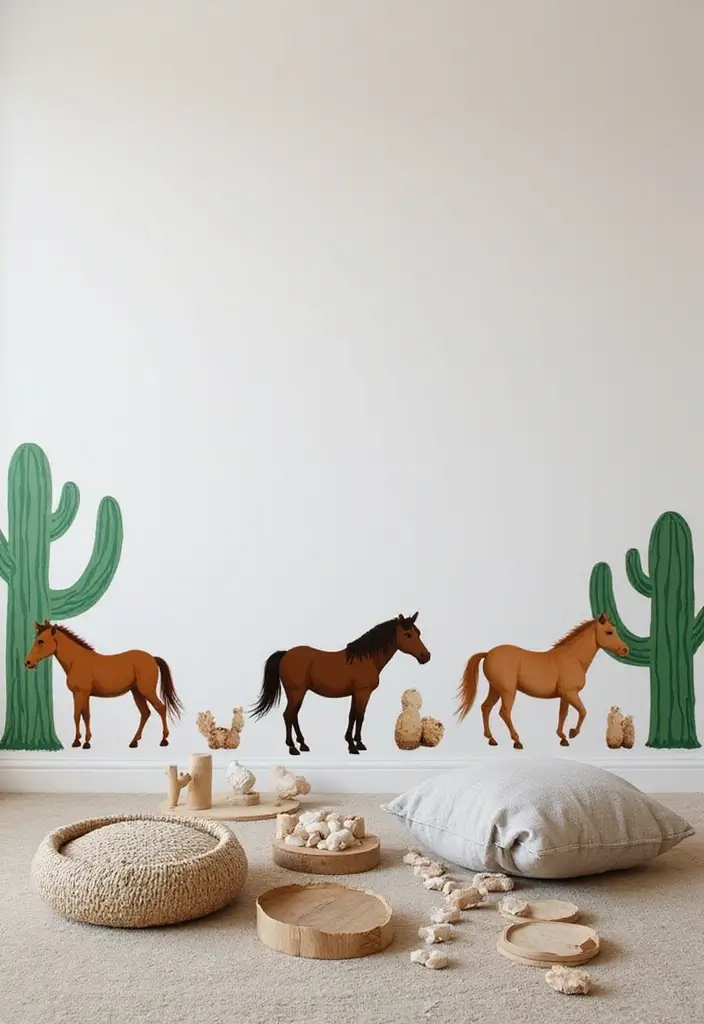 25 Western Bedroom Ideas with Rustic Cowboy Charm 77 25 Western Bedroom Ideas with Rustic Cowboy Charm - 13. Interactive Wall Decals