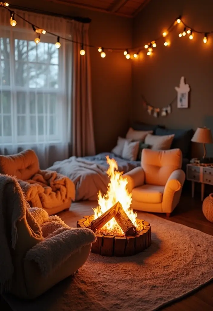 25 Western Bedroom Ideas with Rustic Cowboy Charm 110 25 Western Bedroom Ideas with Rustic Cowboy Charm - 18. Campfire Setup