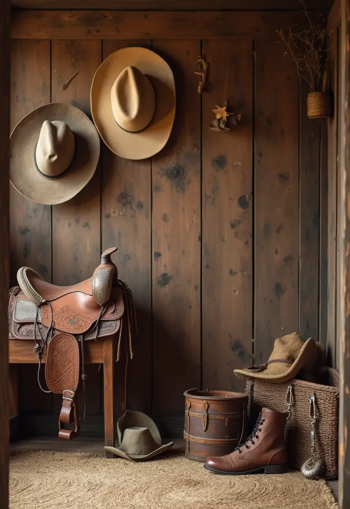25 Western Bedroom Ideas with Rustic Cowboy Charm 8 25 Western Bedroom Ideas with Rustic Cowboy Charm - 2. Vintage Cowboy Decor