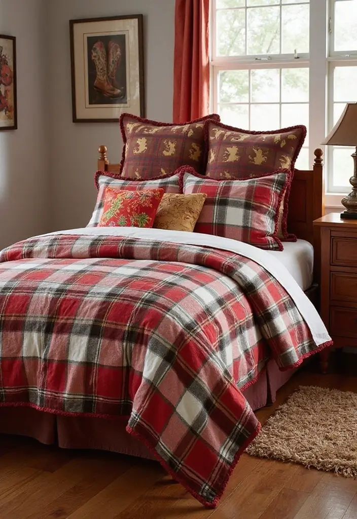 25 Western Bedroom Ideas with Rustic Cowboy Charm 22 25 Western Bedroom Ideas with Rustic Cowboy Charm - 4. Themed Bedding Sets