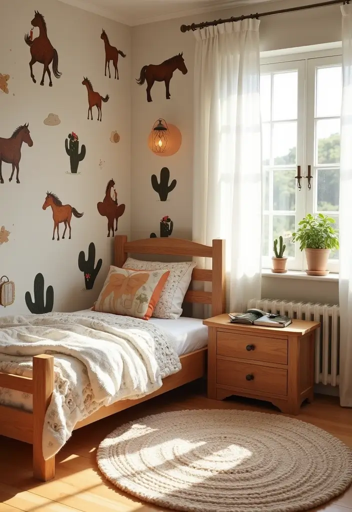 25 Western Bedroom Ideas with Rustic Cowboy Charm 41 25 Western Bedroom Ideas with Rustic Cowboy Charm - 7. Cowboy Themed Wallpaper