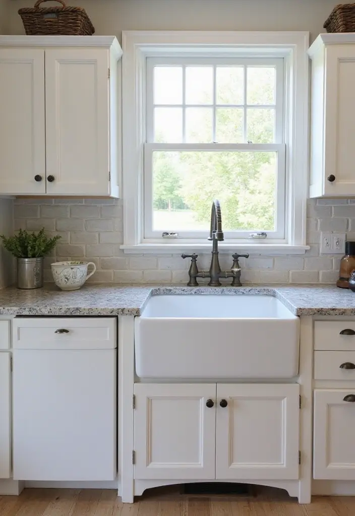 25 White Kitchen Ideas For a Clean and Elegant Space 71 25 White Kitchen Ideas For a Clean and Elegant Space - 11. Farmhouse Sink in White