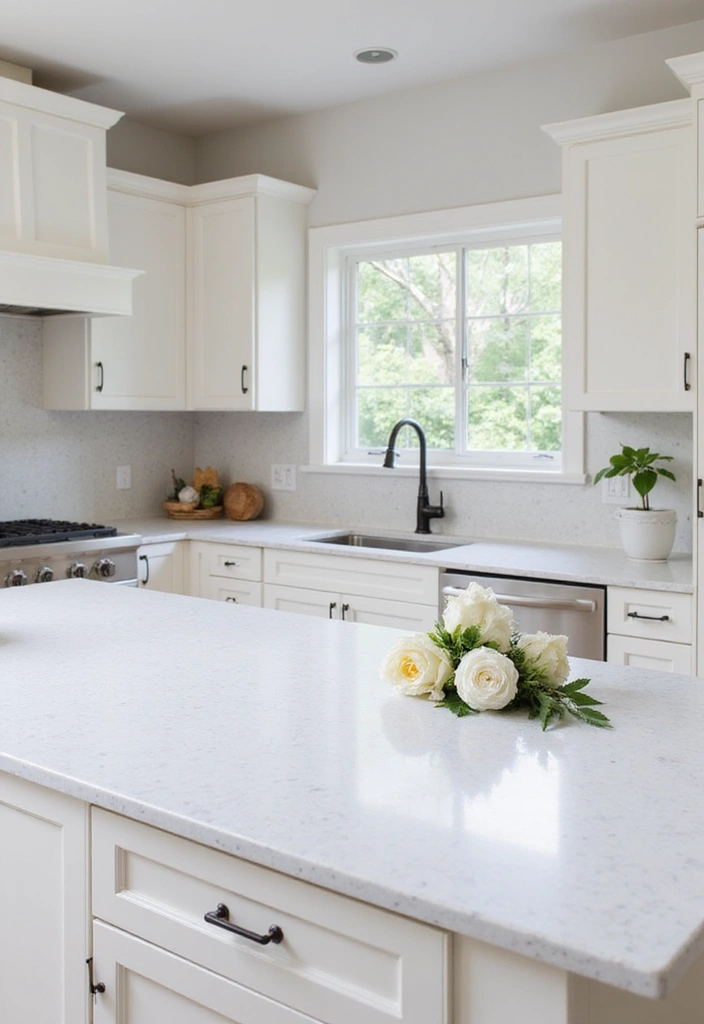 25 White Kitchen Ideas For a Clean and Elegant Space 78 25 White Kitchen Ideas For a Clean and Elegant Space - 12. White Countertops with Different Textures
