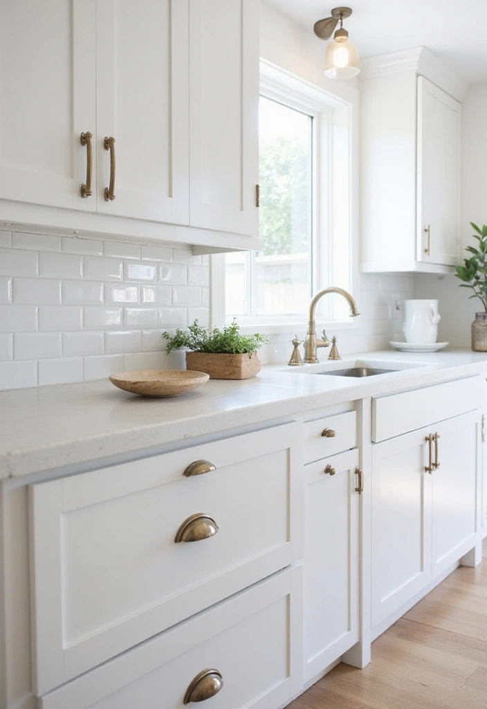 25 White Kitchen Ideas For a Clean and Elegant Space 92 25 White Kitchen Ideas For a Clean and Elegant Space - 14. Unique Hardware for Character
