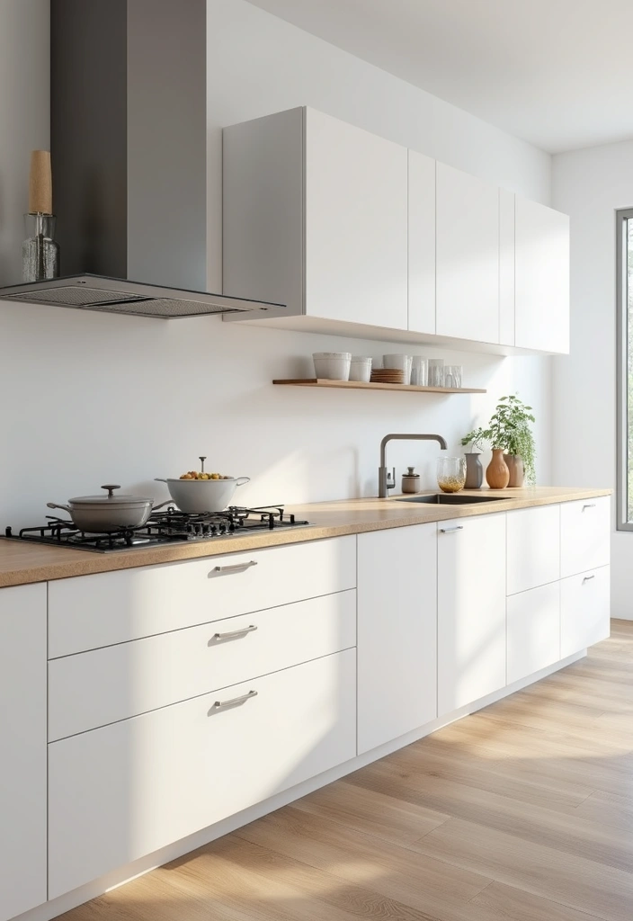 25 White Kitchen Ideas For a Clean and Elegant Space 113 25 White Kitchen Ideas For a Clean and Elegant Space - 17. Floating Cabinets