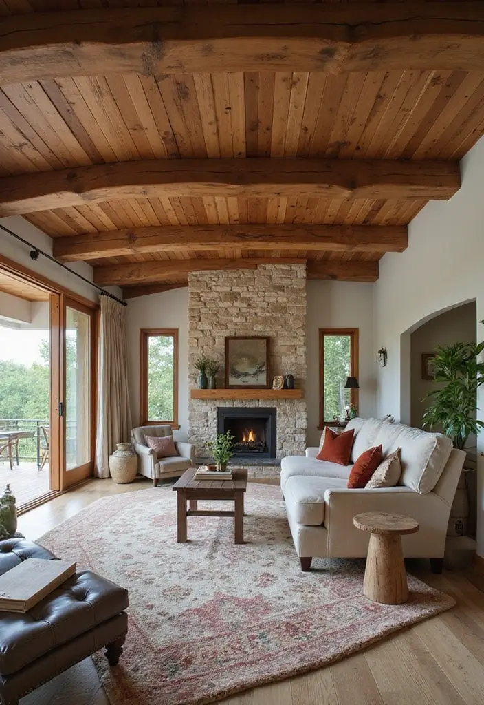 25 Wood Wall Ideas That Bring Natural Warmth Indoors 34 25 Wood Wall Ideas That Bring Natural Warmth Indoors - 6. Wood Beam Accents for Rustic Charm