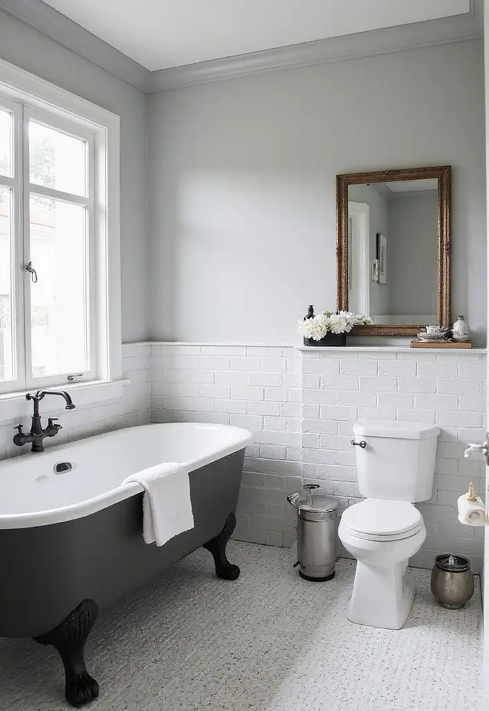 26 Black and White Bathroom Ideas That Never Go Out of Style 64 26 Black and White Bathroom Ideas That Never Go Out of Style - 10. Textured Walls