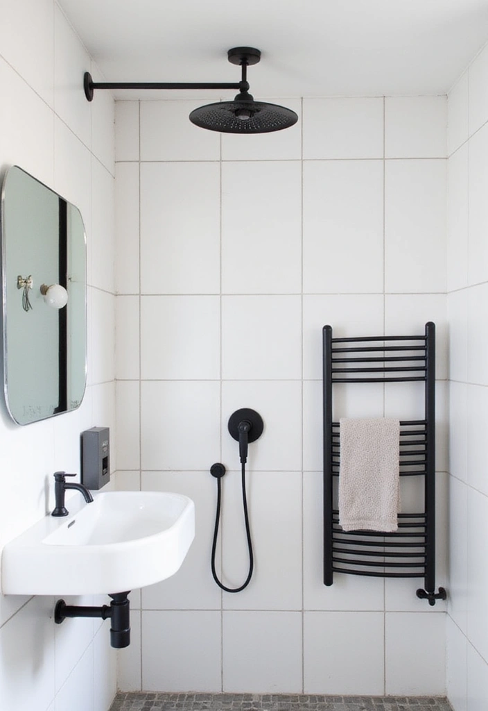 26 Black and White Bathroom Ideas That Never Go Out of Style 71 26 Black and White Bathroom Ideas That Never Go Out of Style - 11. Bold Black Fixtures