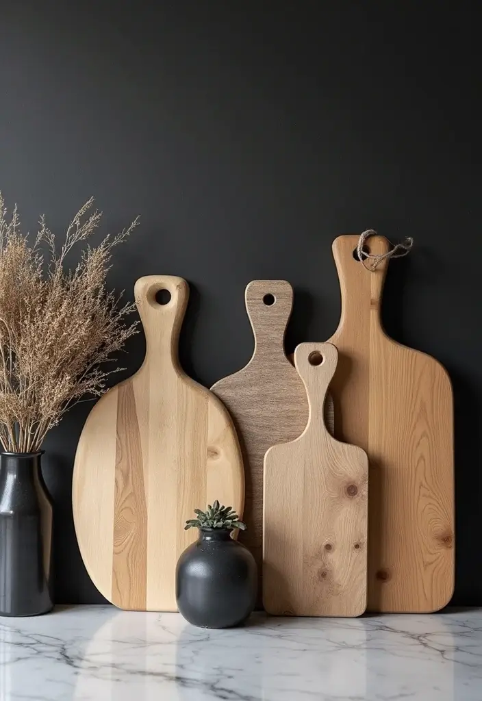 26 Black and White Kitchen Ideas That Never Go Out of Style 102 26 Black and White Kitchen Ideas That Never Go Out of Style - 16. Unique Cutting Boards