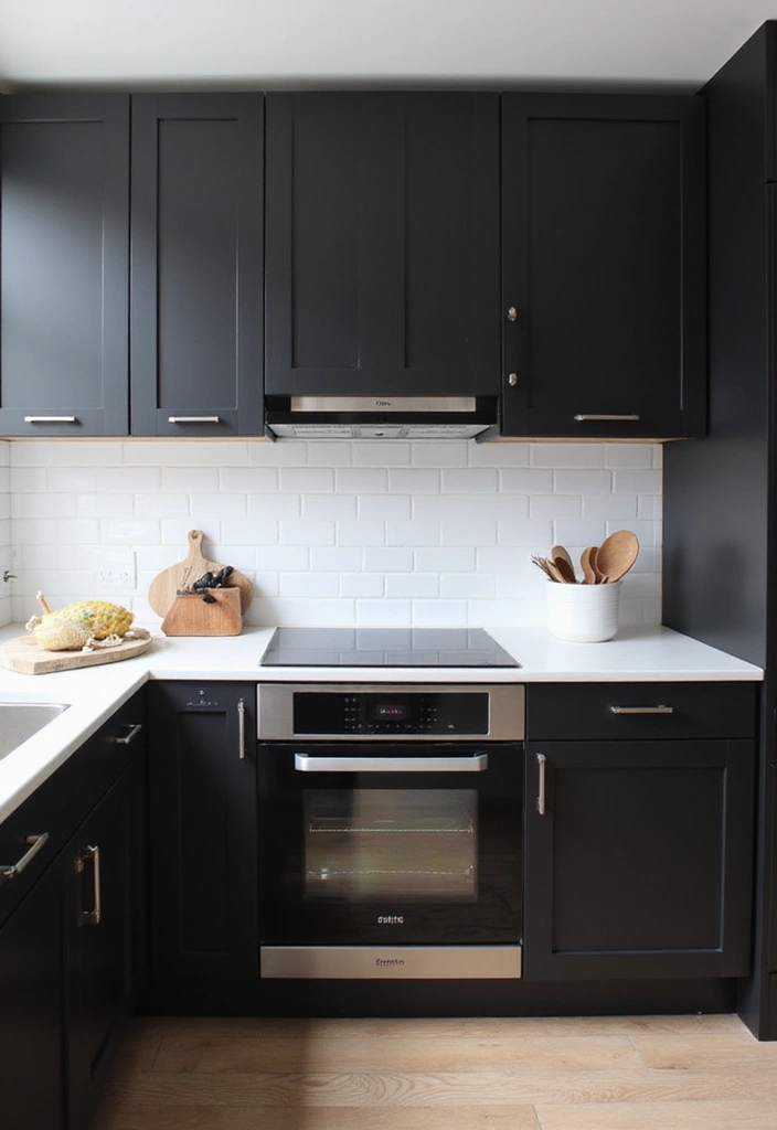26 Black and White Kitchen Ideas That Never Go Out of Style 6 26 Black and White Kitchen Ideas That Never Go Out of Style - 2. Stylish Black Cabinets