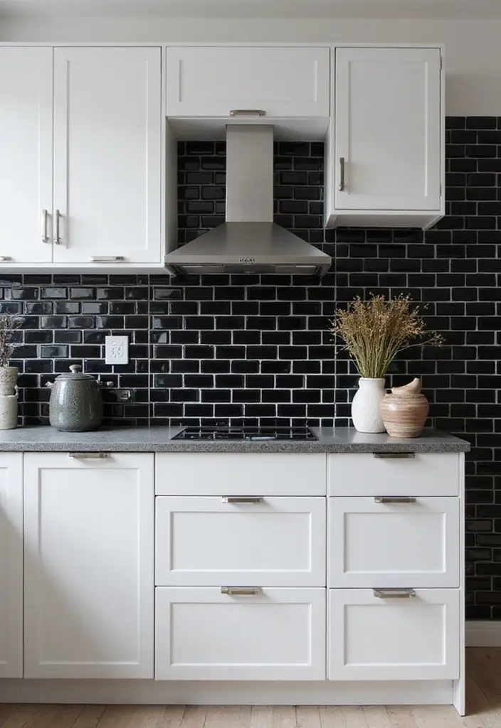 26 Black and White Kitchen Ideas That Never Go Out of Style 13 26 Black and White Kitchen Ideas That Never Go Out of Style - 3. Monochrome Backsplashes