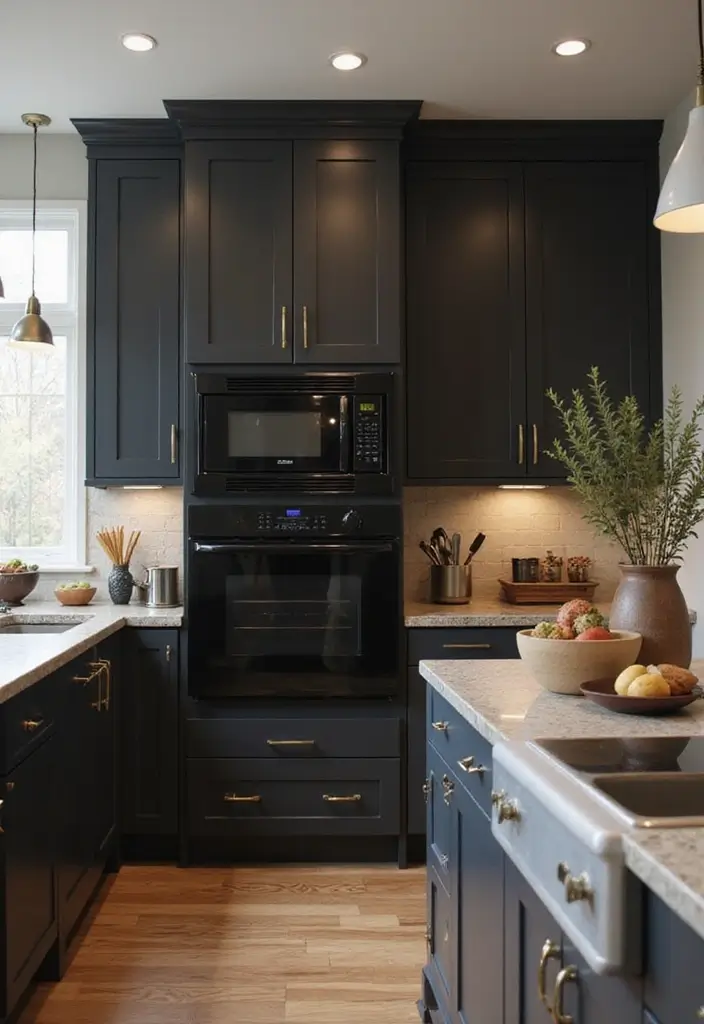 26 Black and White Kitchen Ideas That Never Go Out of Style 20 26 Black and White Kitchen Ideas That Never Go Out of Style - 4. Bold Black Appliances