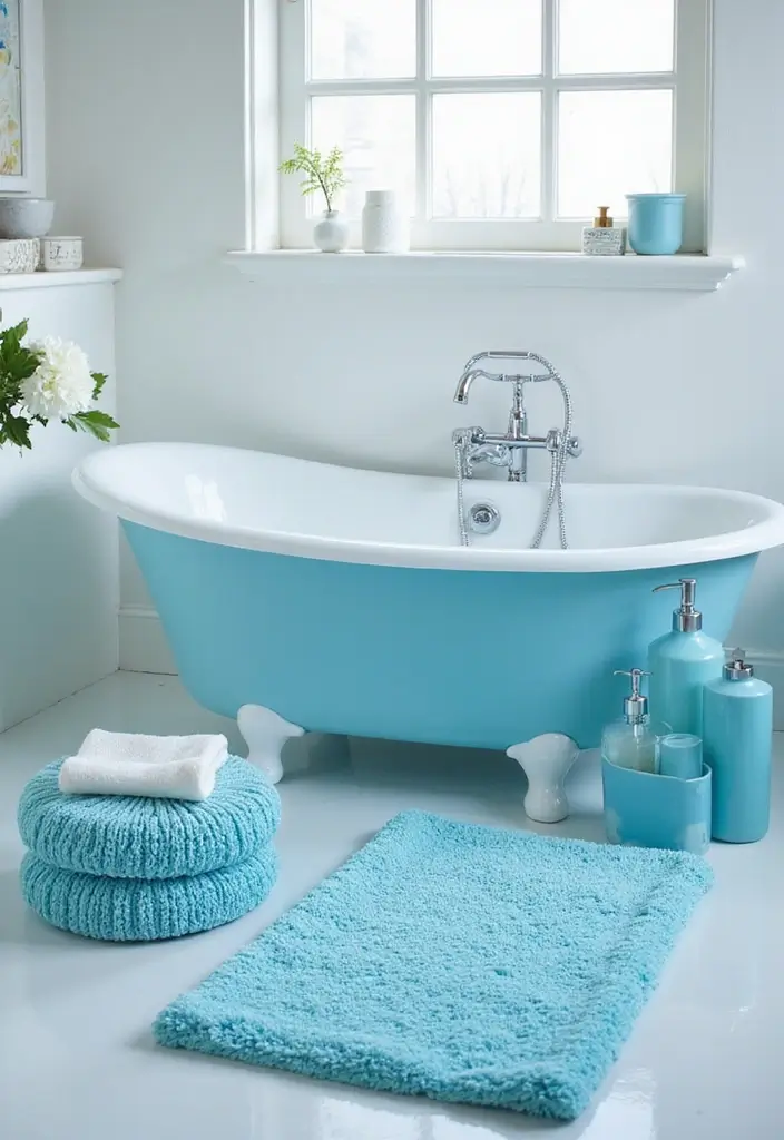 26 Blue Bathroom Ideas That Feel Fresh and Serene 162 26 Blue Bathroom Ideas That Feel Fresh and Serene - 24. Blue Accessories for a Pop of Color